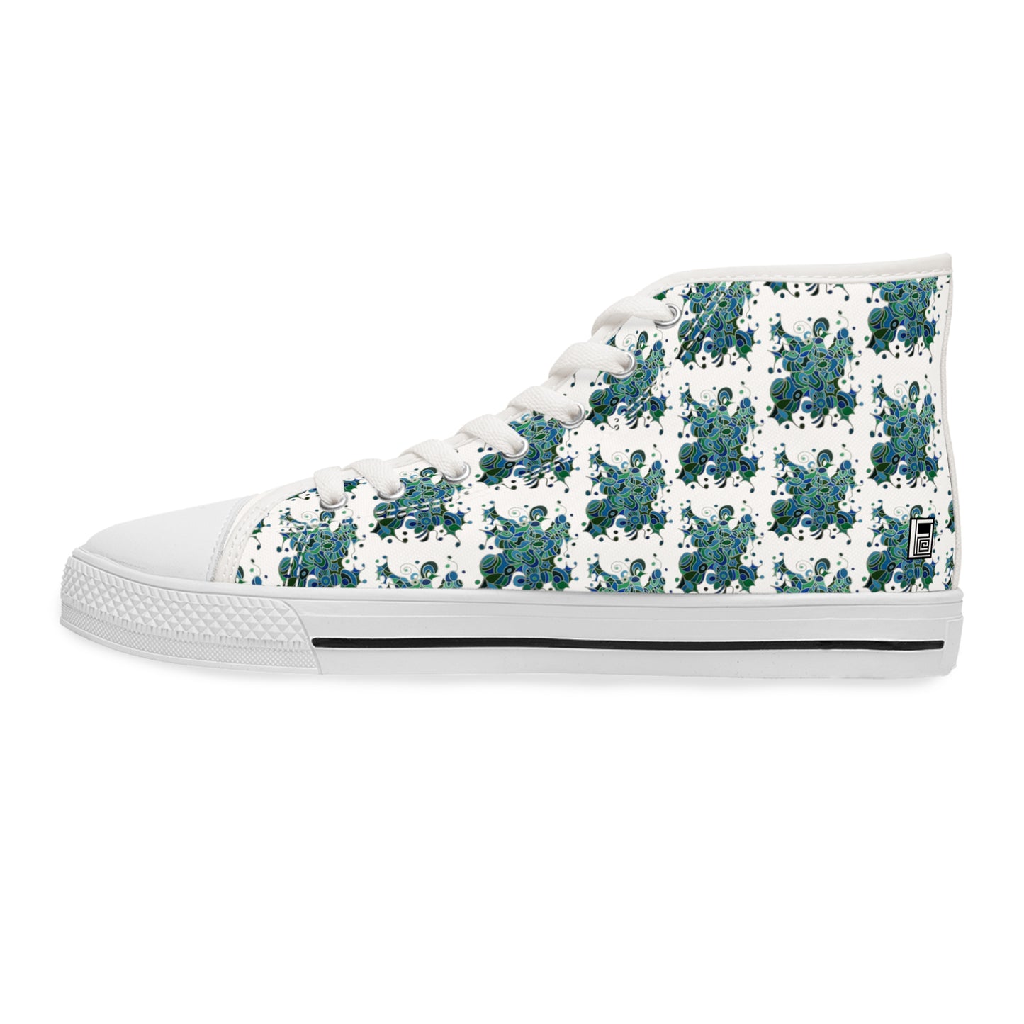 Women's High Top Sneakers - No. 146 -  'Bird of Paradise' -  by Irish Artist Fiona de Lacy