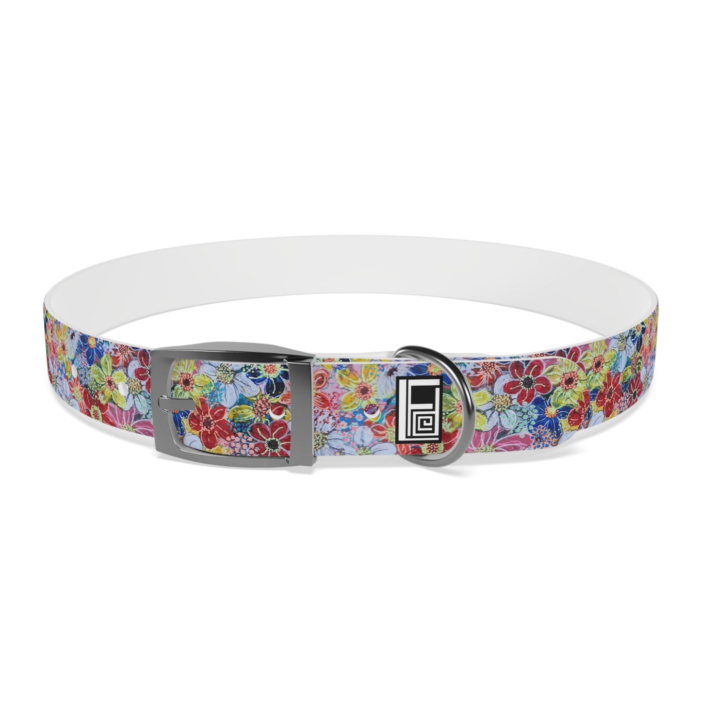 Dog Collar - No. 241 - Flowers on Pink