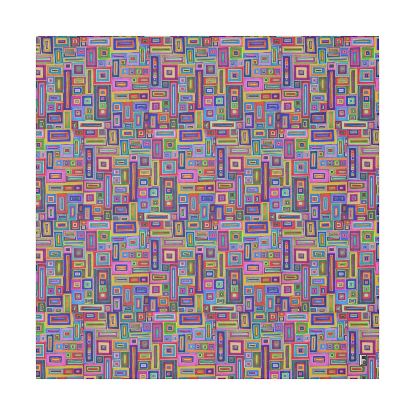 Giclée Canvas Print - No. 264 - Coloured Rectangle Abstract