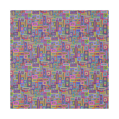 Giclée Canvas Print - No. 264 - Coloured Rectangle Abstract