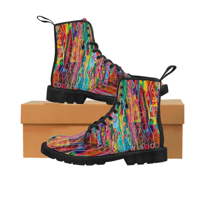 Women's Canvas Boots - No. 239 - Droplets