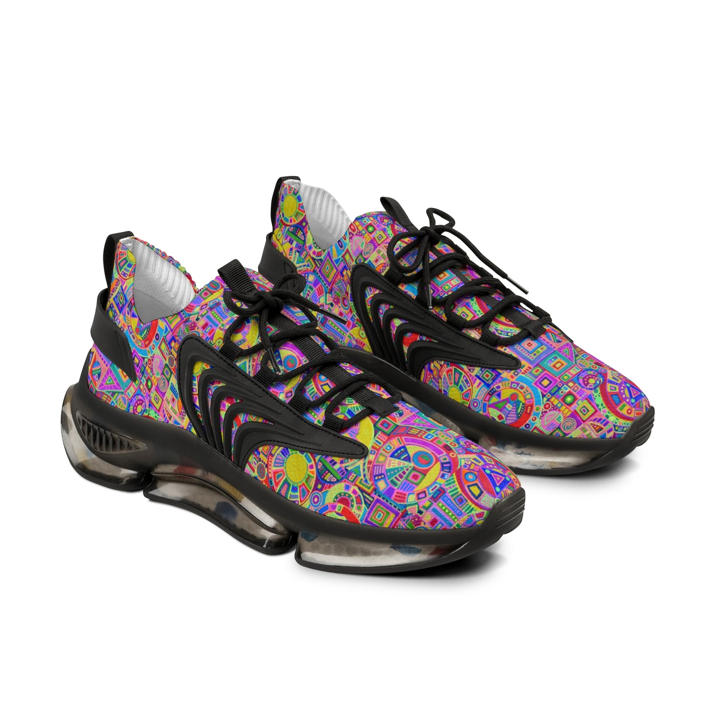 Men's Mesh Sneakers - No. 260 - Multicoloured abstract