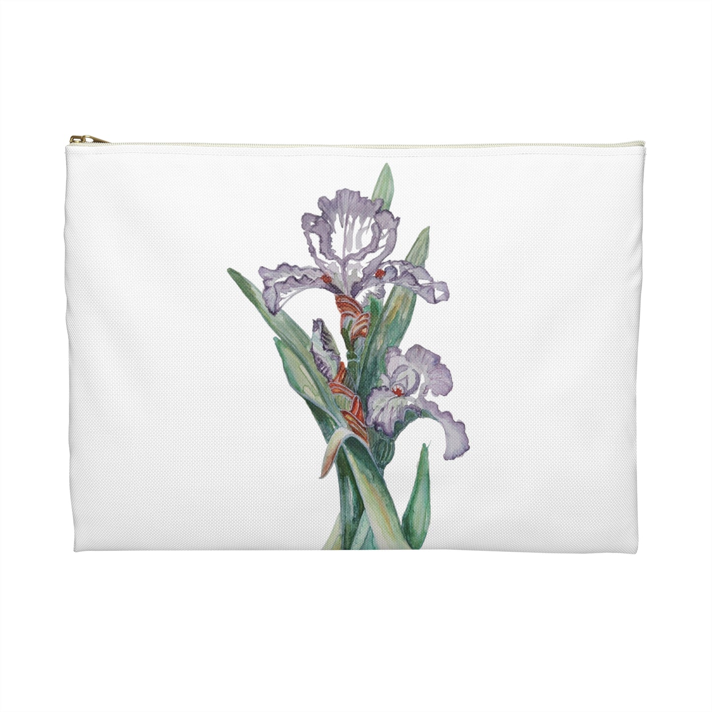 Make Up Bag - No. 272 - Purple Orchid Flower on White