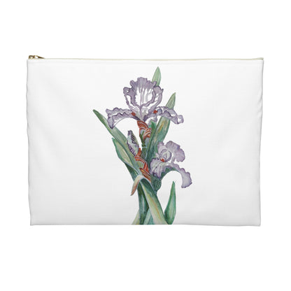 Make Up Bag - No. 272 - Purple Orchid Flower on White