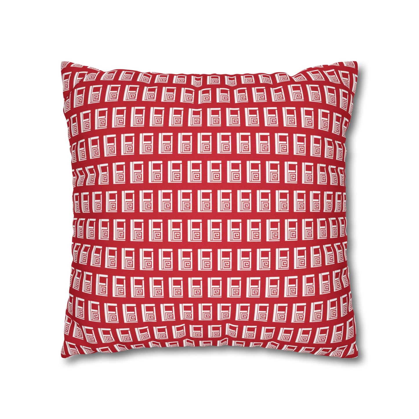 Cushion Pillow Case - No. 000RD - Artists Logo White on Red