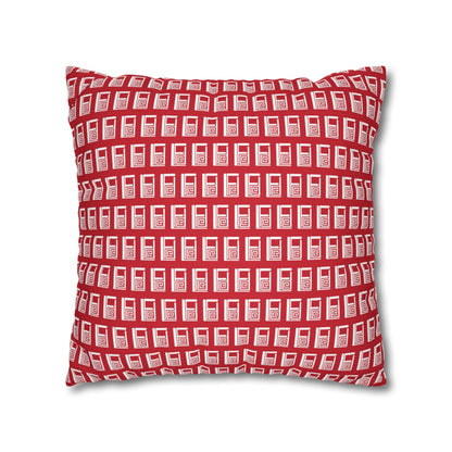 Cushion Pillow Case - No. 000RD - Artists Logo White on Red