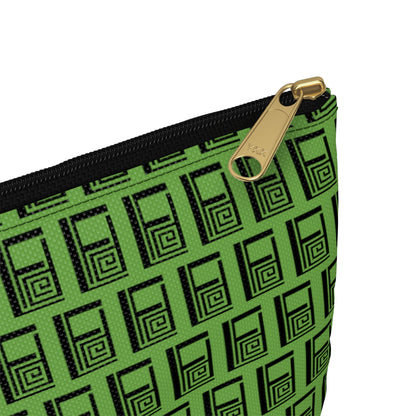 Make Up Bag - No. 000GN - Black Logo on Green