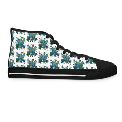 Women's High Top Sneakers - No. 146 -  'Bird of Paradise' -  by Irish Artist Fiona de Lacy