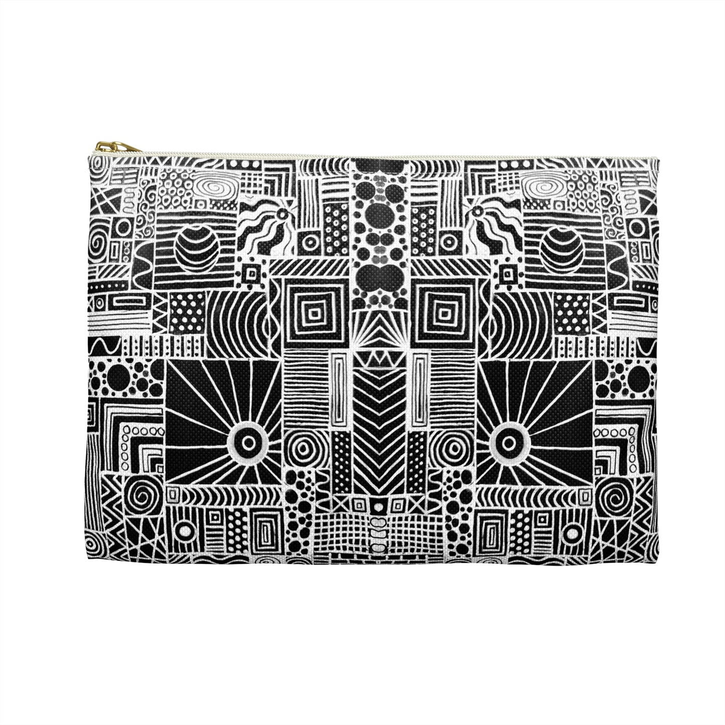 Make Up Bag - No. 252 - White on Black