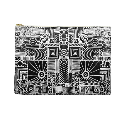 Make Up Bag - No. 252 - White on Black