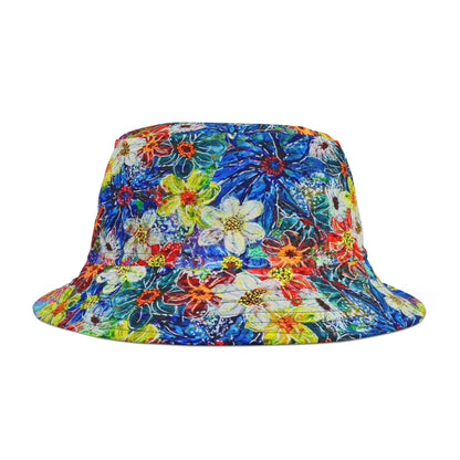 Bucket Hat  - No. 242 - Large blue Flowers