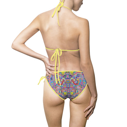 Women's Bikini Swimsuit - No. 260- Multicoloured Abstract