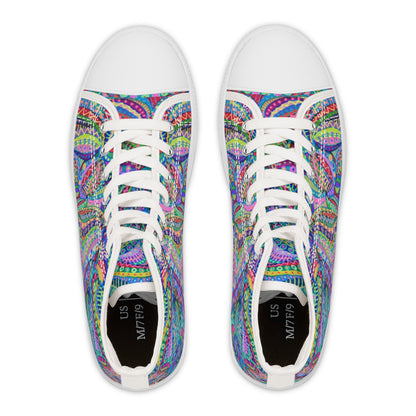 Women's High Top Sneakers - No. 255 - Multicoloured Abstract