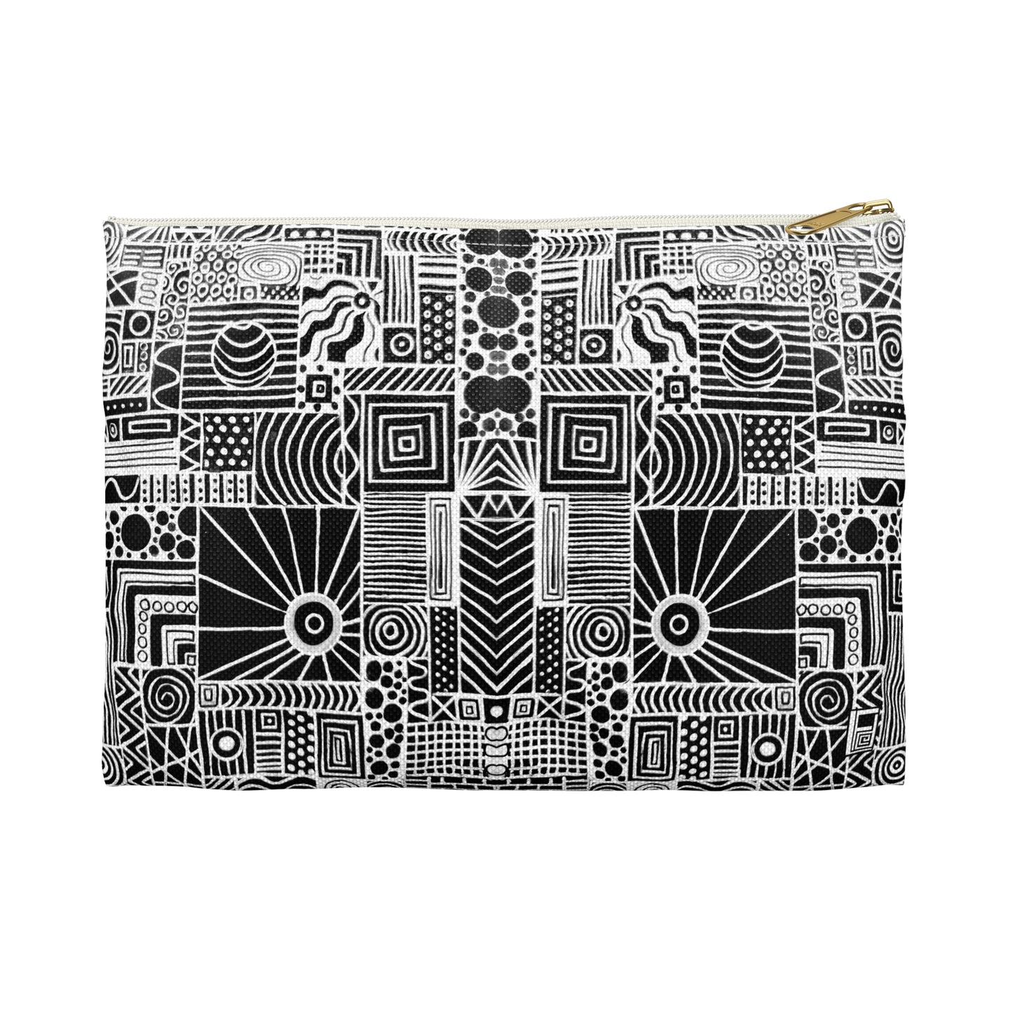 Make Up Bag - No. 252 - White on Black