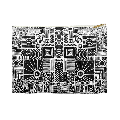 Make Up Bag - No. 252 - White on Black