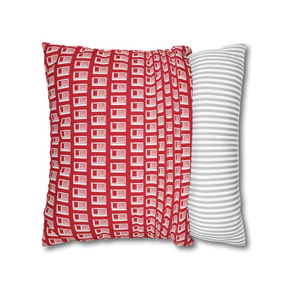 Cushion Pillow Case - No. 000RD - Artists Logo White on Red