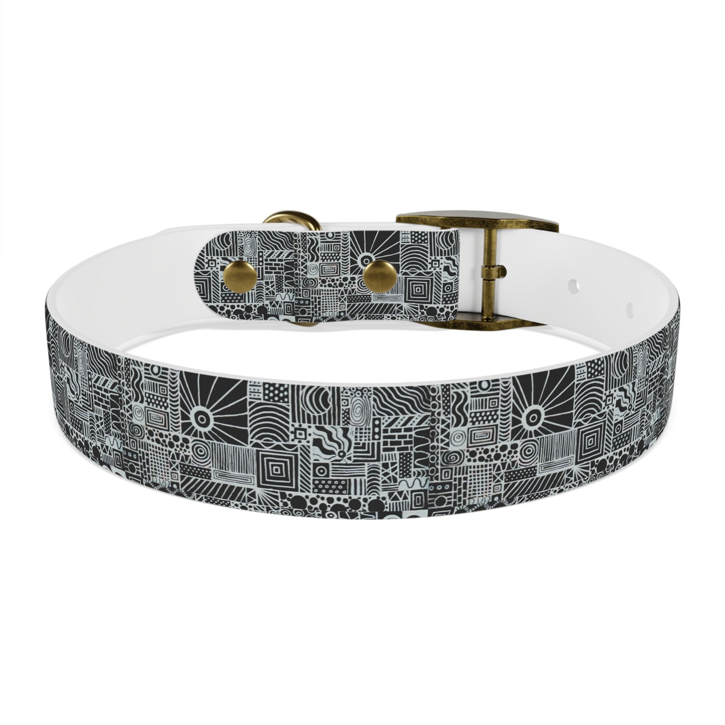 Dog Collar - No. 252 - Black & White Abstract