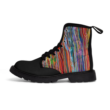 Women's Canvas Boots - No. 236  - Multicoloured 'Ocean'