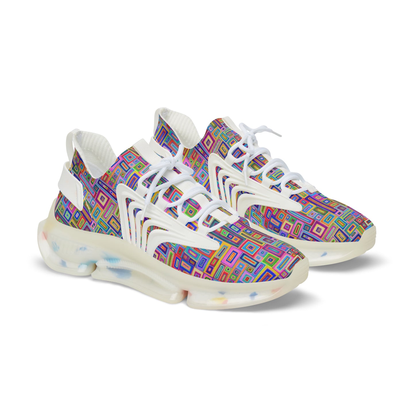 Men's Mesh Sneakers - No. 264 - Multicolour Abstract