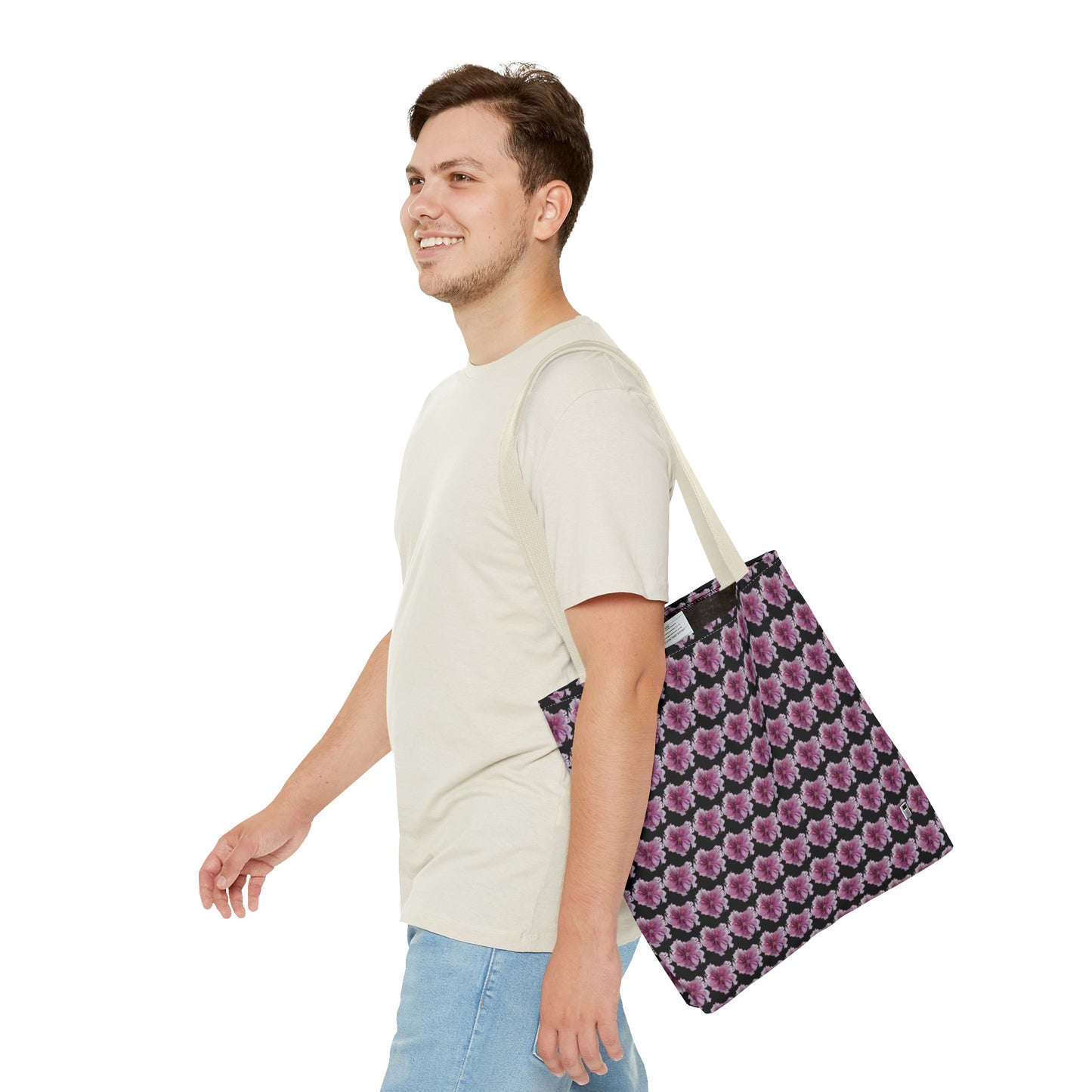 Tote Bag  - No. 269 - Pink & Purple Flower