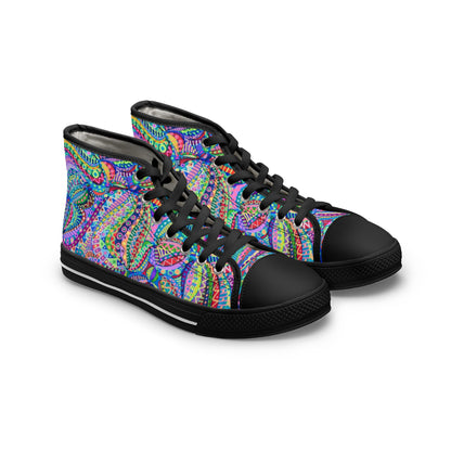 Women's High Top Sneakers - No. 255 - Multicoloured Abstract