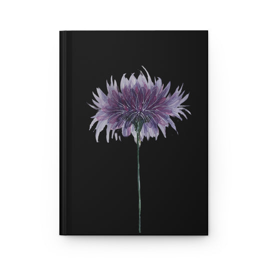 Hardcover Journal Matte (Lined) - No. 268 - Purple Flower - By Irish Artist Fiona de Lacy