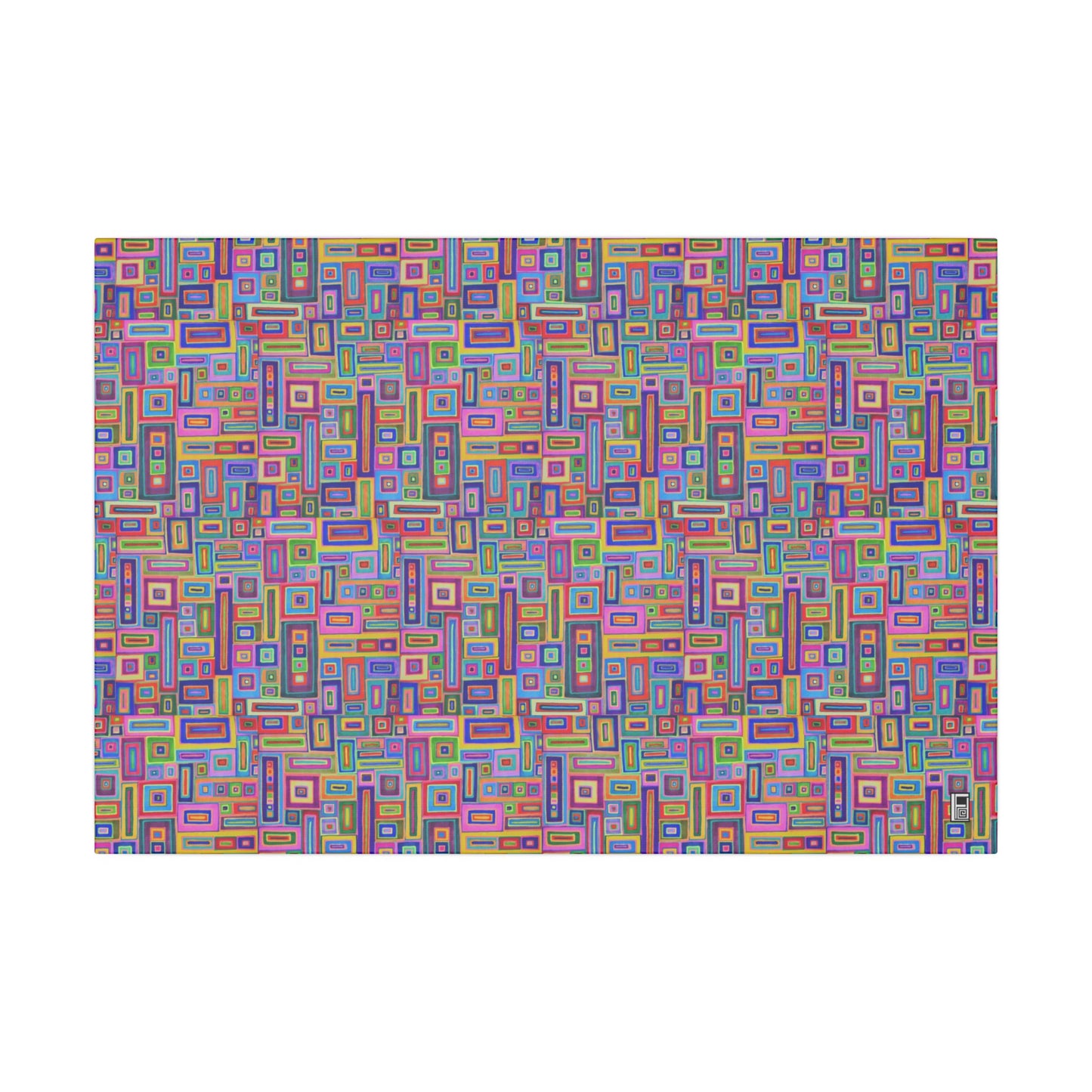 Giclée Canvas Print - No. 264 - Coloured Rectangle Abstract