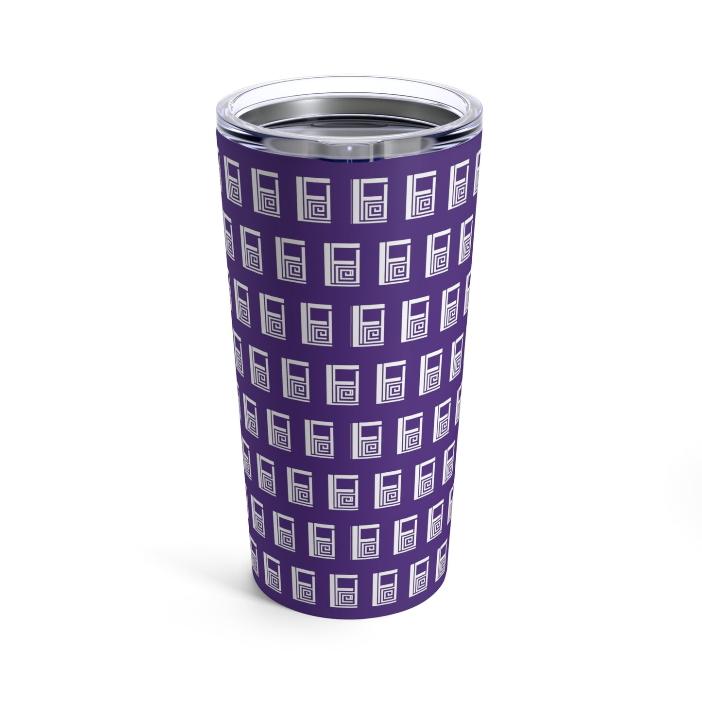 Tumbler 20oz - No. 000PE - White Logo on Purple - Irish Artist Fiona de Lacy