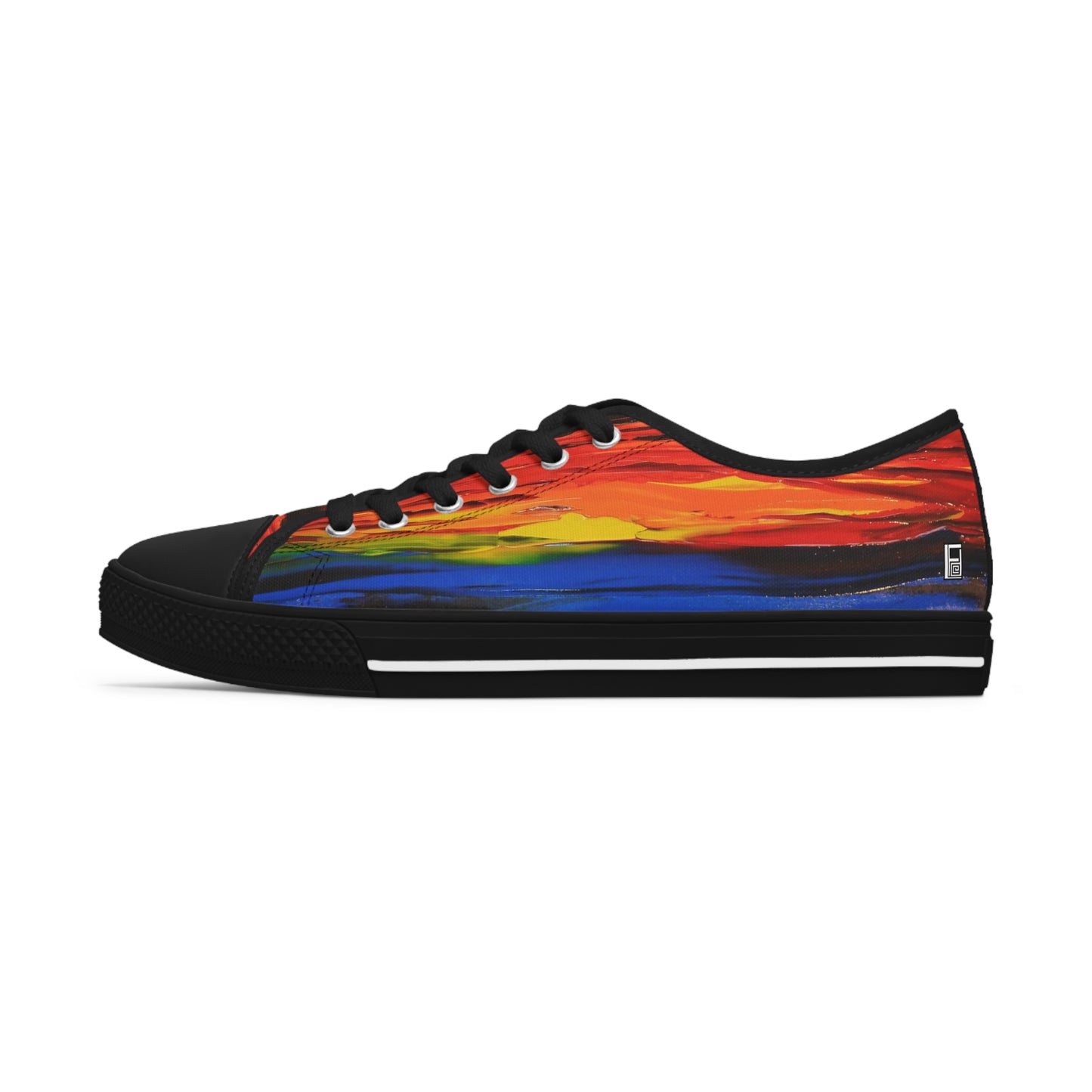 Women's Low Top Sneakers, No. 143 - A Brand New Day - By Irish Artist Fiona de Lacy