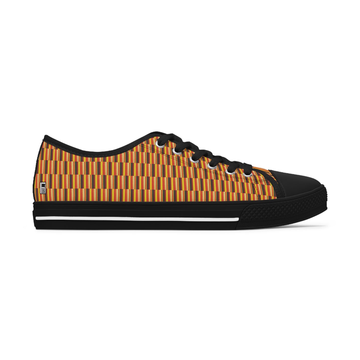 Women's Low Top Sneakers, No. 130 - Sunrise - Pattern - By Irish Artist Fiona de Lacy