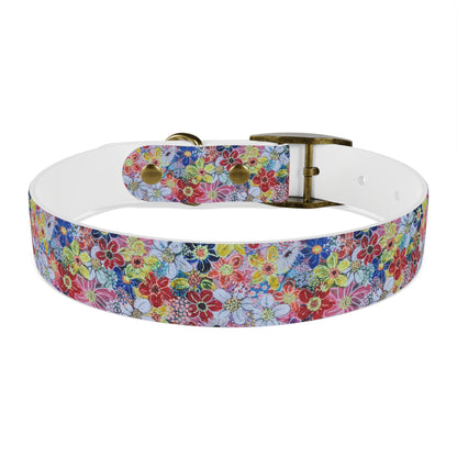 Dog Collar - No. 241 - Flowers on Pink