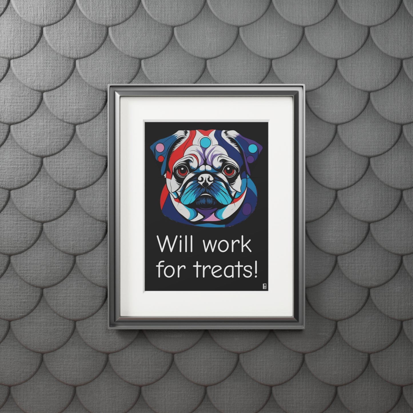 Fine Art Print (Cardboard Frame) - Pug