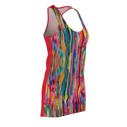 Women's Cut & Sew Racerback Dress - No. 239 - Droplets