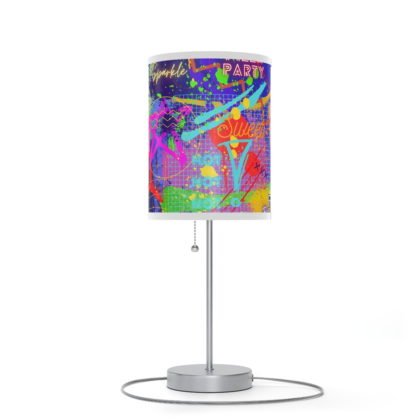 Lamp on a Stand, US|CA plug - No. 232 - 'Glow' Graffiti