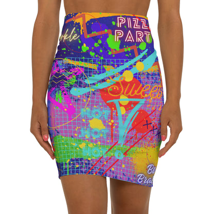 Women's Mini Skirt - No. 232 -  'Be Brave' Graffiti