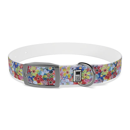 Dog Collar - No. 241 - Flowers on Pink