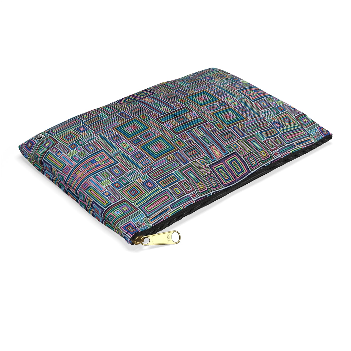 Make Up Bag - No. 253 - Rectangles on Black