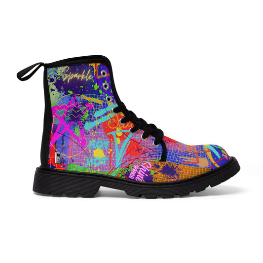 Women's Canvas Boots - No. 232 - Graffiti