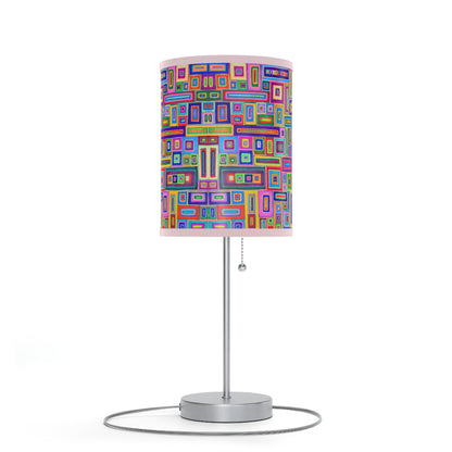 Lamp on a Stand, US|CA plug - No. 264 - Multicoloured Rectangles