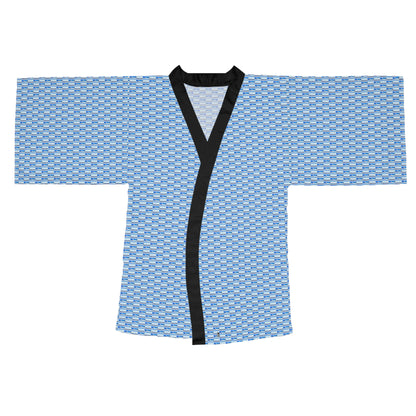 Long Sleeve Kimono Robe  - No. 140 - Thin Blue Line