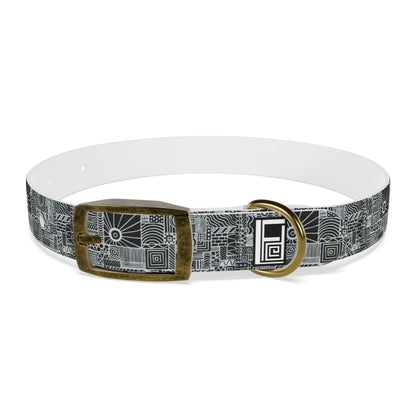 Dog Collar - No. 252 - Black & White Abstract