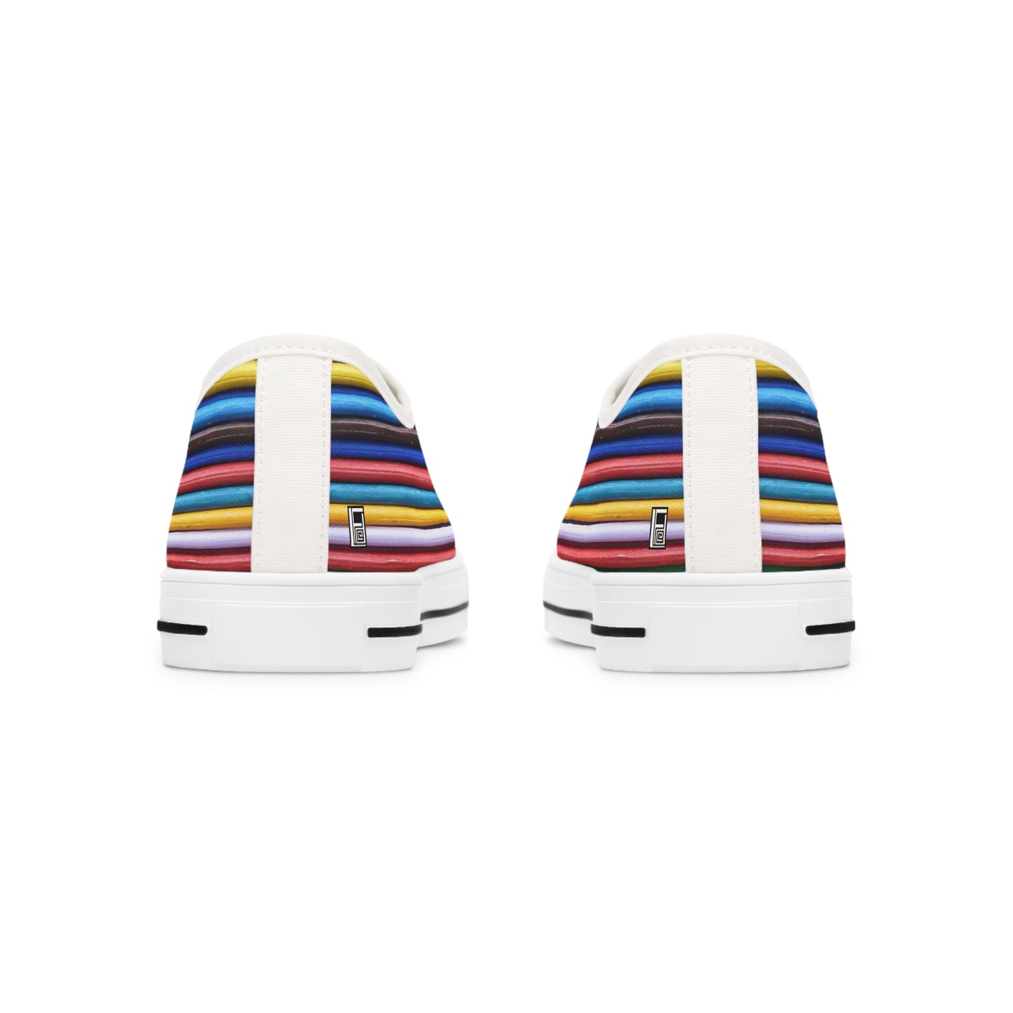 Women's Low Top Sneakers - No. 309 - Multicoloured Lines - By Irish Artist Fiona de Lacy