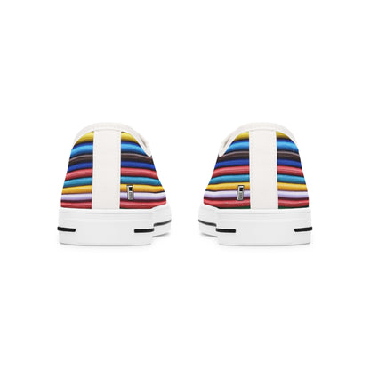 Women's Low Top Sneakers - No. 309 - Multicoloured Lines - By Irish Artist Fiona de Lacy