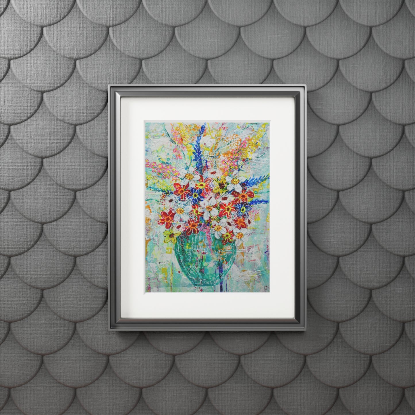 Fine Art Print (Cardboard Frame) - No. 249 - Turquoise Vase