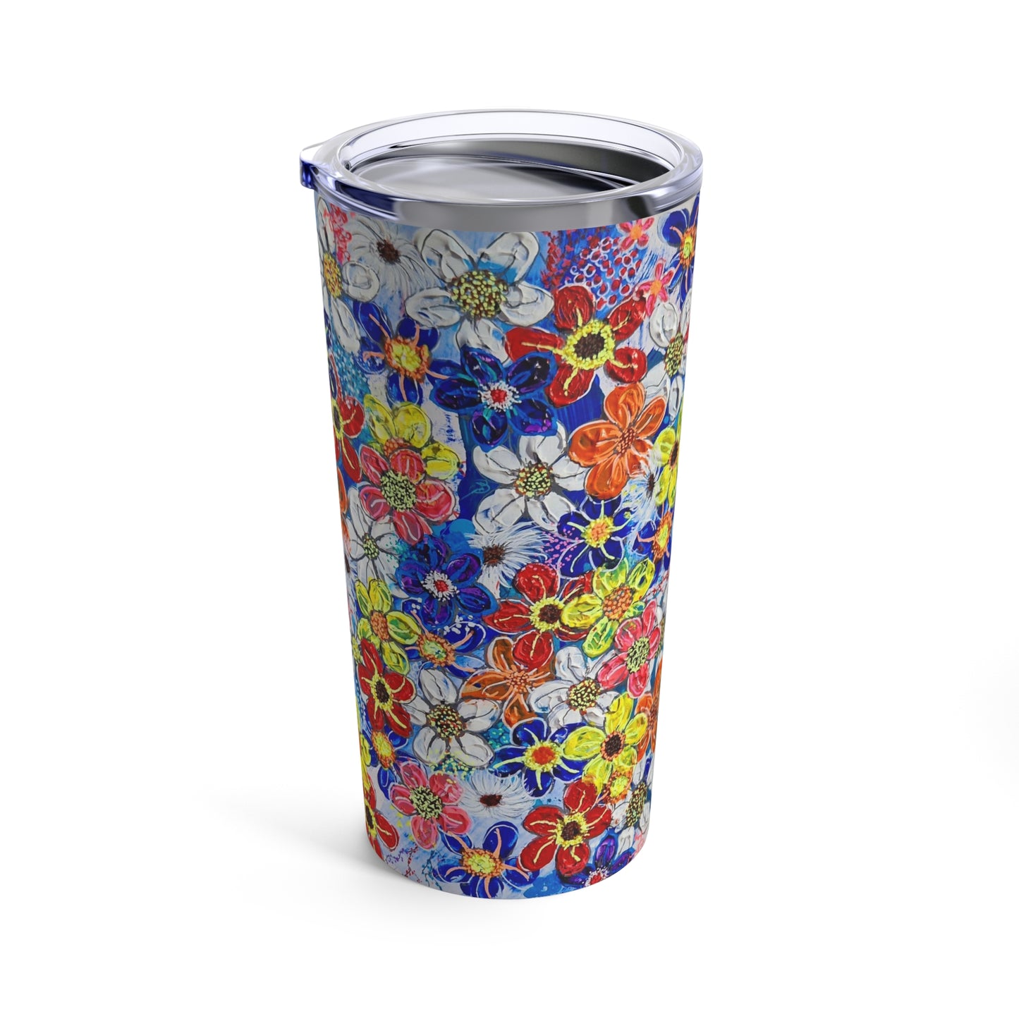 Tumbler 20oz - No.  240 - By Irish Artist Fiona de Lacy - Flowers