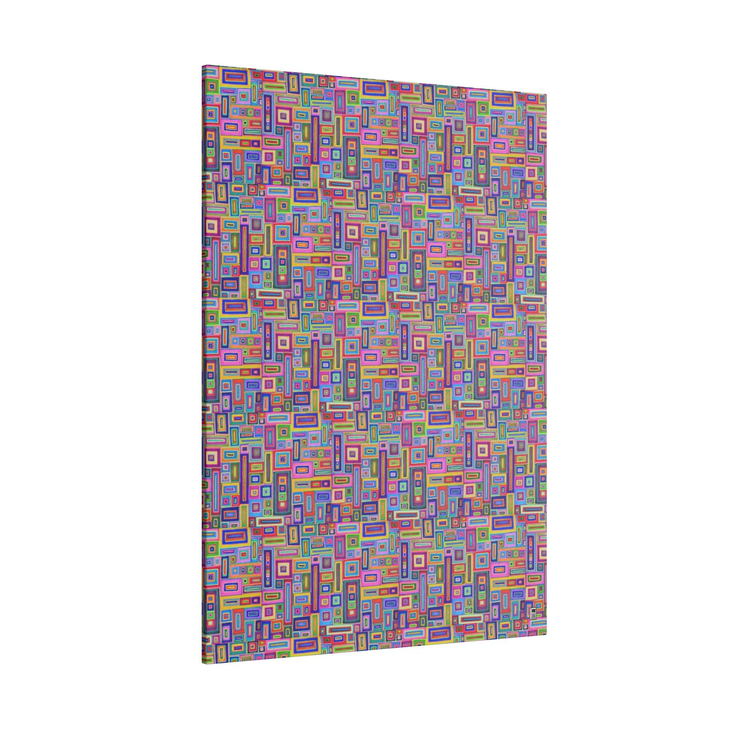 Giclée Canvas Print - No. 264 - Coloured Rectangle Abstract