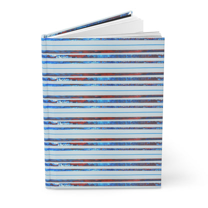 Hardcover Journal Matte (Lined) - No. 140 ' Thin Blue Line' - By Irish Artist Fiona de Lacy