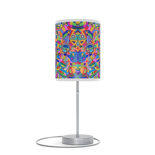 Lamp on a Stand, US|CA plug - No. 265 - Multicoloured Circles