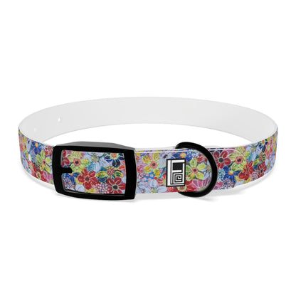 Dog Collar - No. 241 - Flowers on Pink