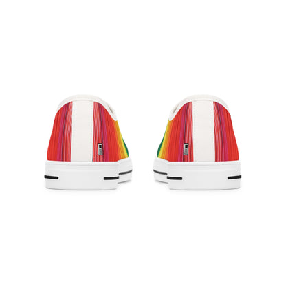 Women's Low Top Sneakers, Black Sole - No. 305 - Rainbow, Pride - By Irish Artist Fiona de Lacy